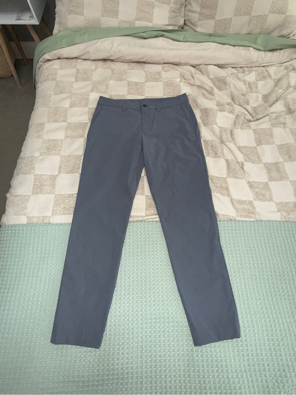 Lululemon ABC Slim-Fit Trouser 28.5" Warpstreme Blue Grey Mens Size 31